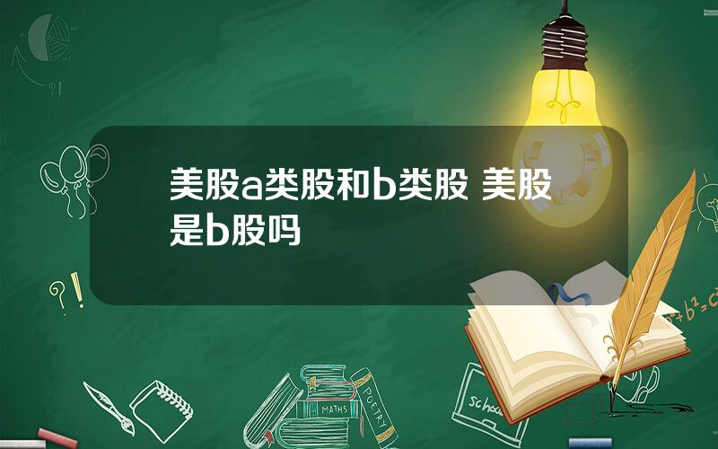 美股a类股和b类股 美股是b股吗